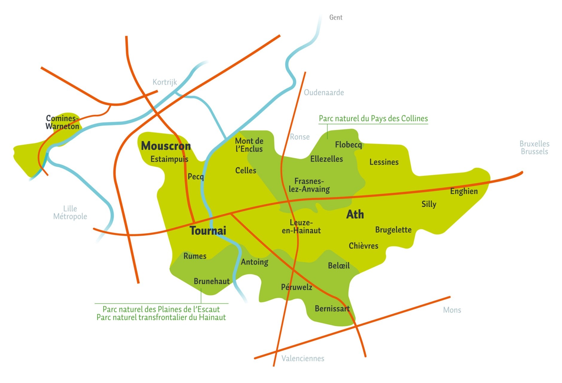 Carte simplifiée de la zone wapi